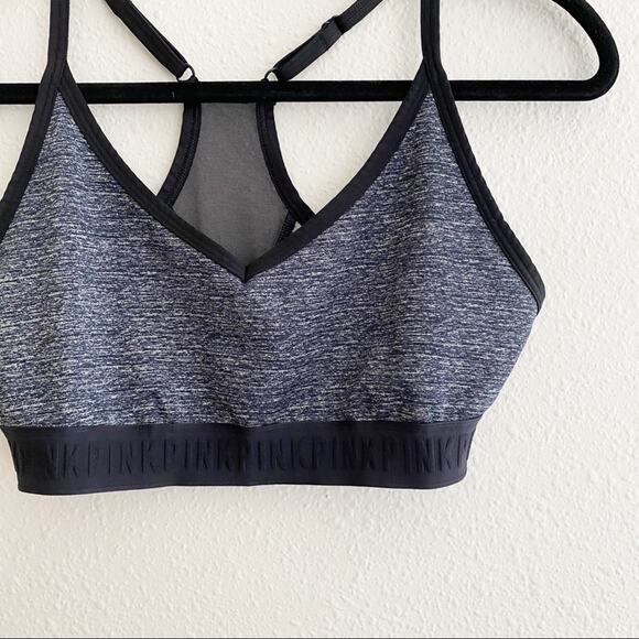 PINK Victoria's Secret Unlined Racerback Mesh Back Sports Bra - Picture 3 of 6
